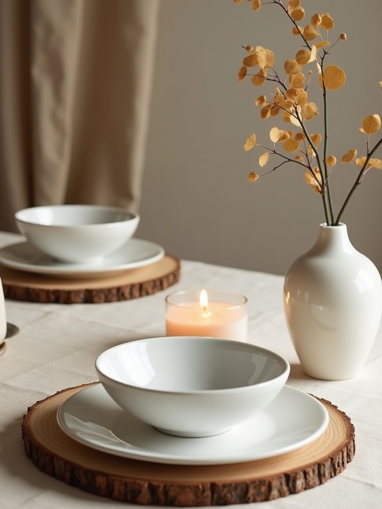 minimalist fall tablescape elegance