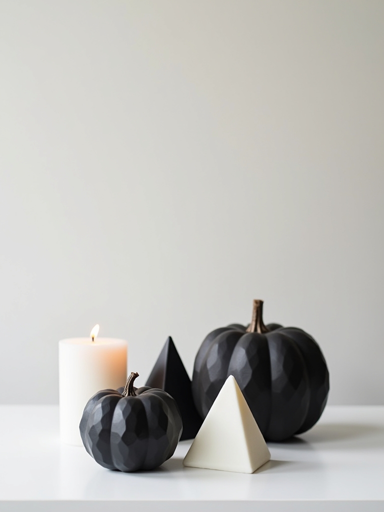 modern geometric halloween decor
