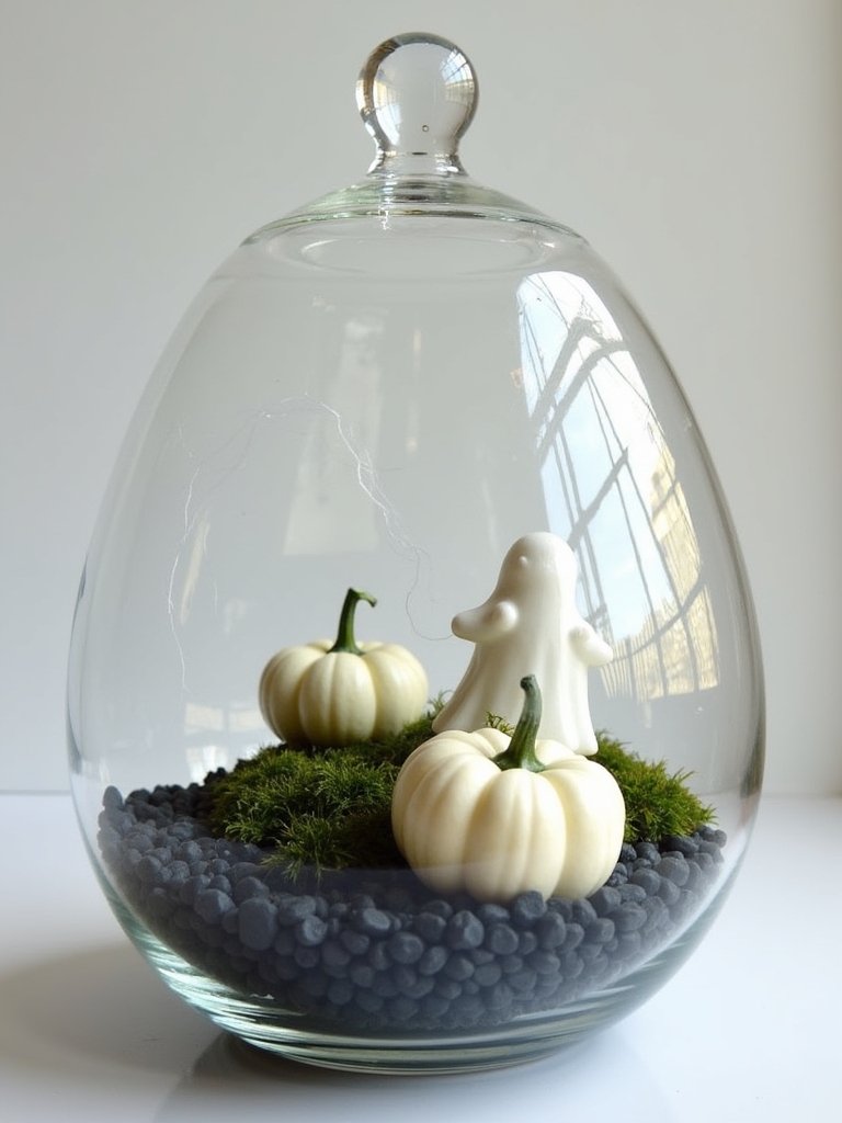 modern halloween terrarium displays