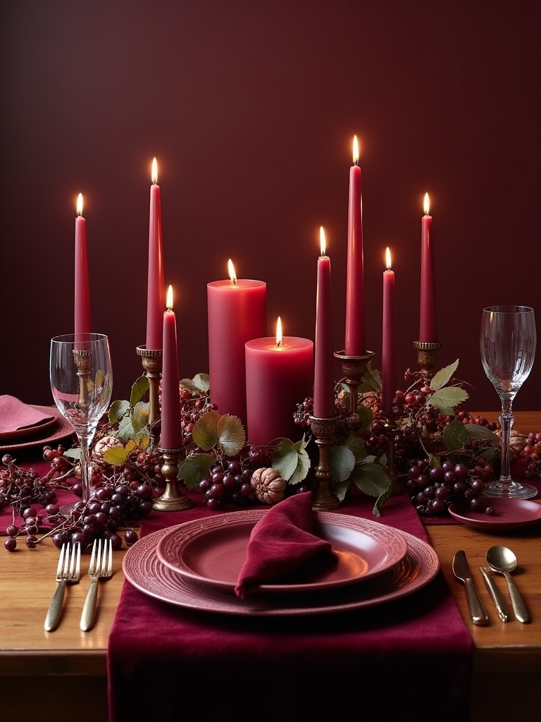 monochromatic fall tablescape elegance