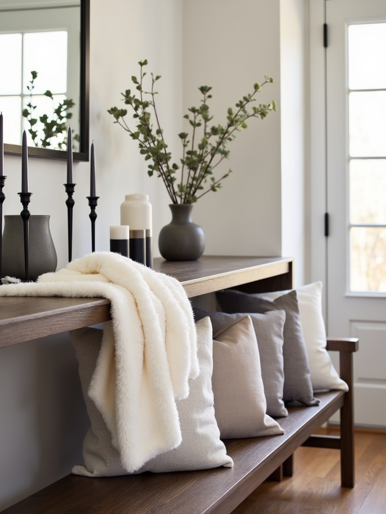 monochromatic modern entryway decor