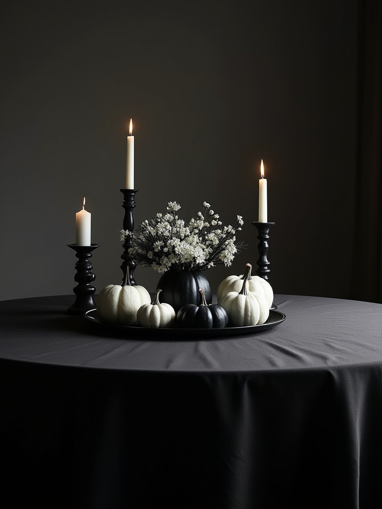 monochrome halloween party elegance