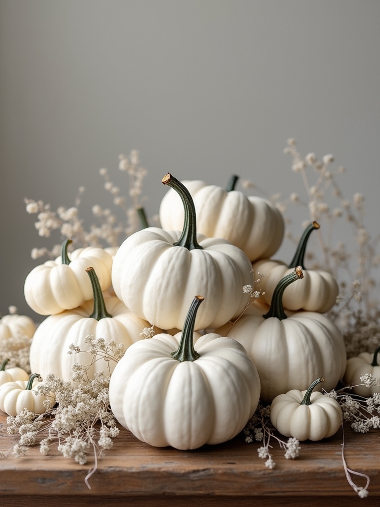 monochrome pumpkin decor ideas
