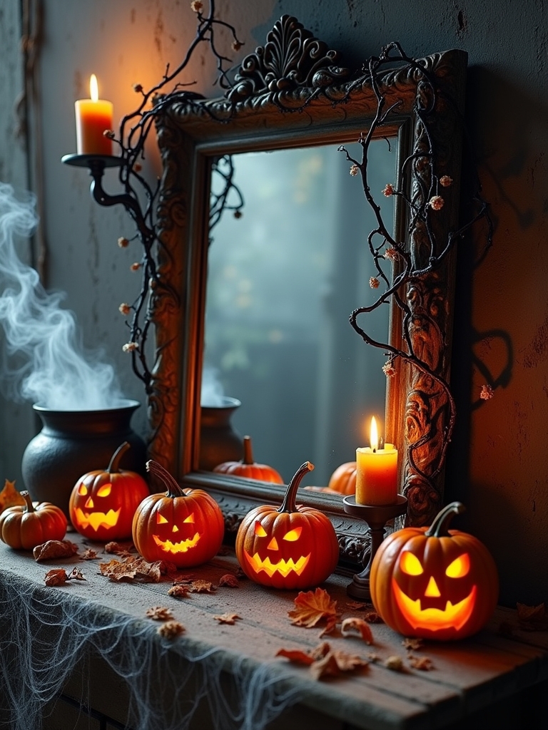 mysterious mirror halloween decor
