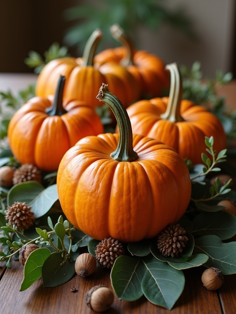 natural pumpkin autumn decor