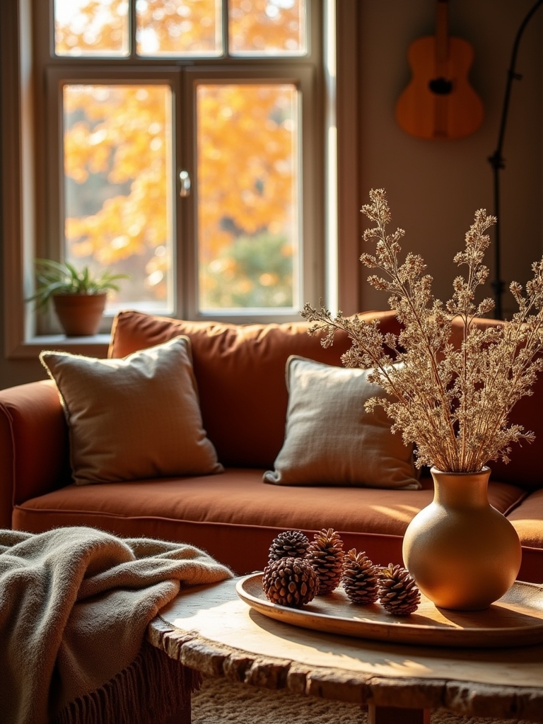nature inspired cozy apartment decor