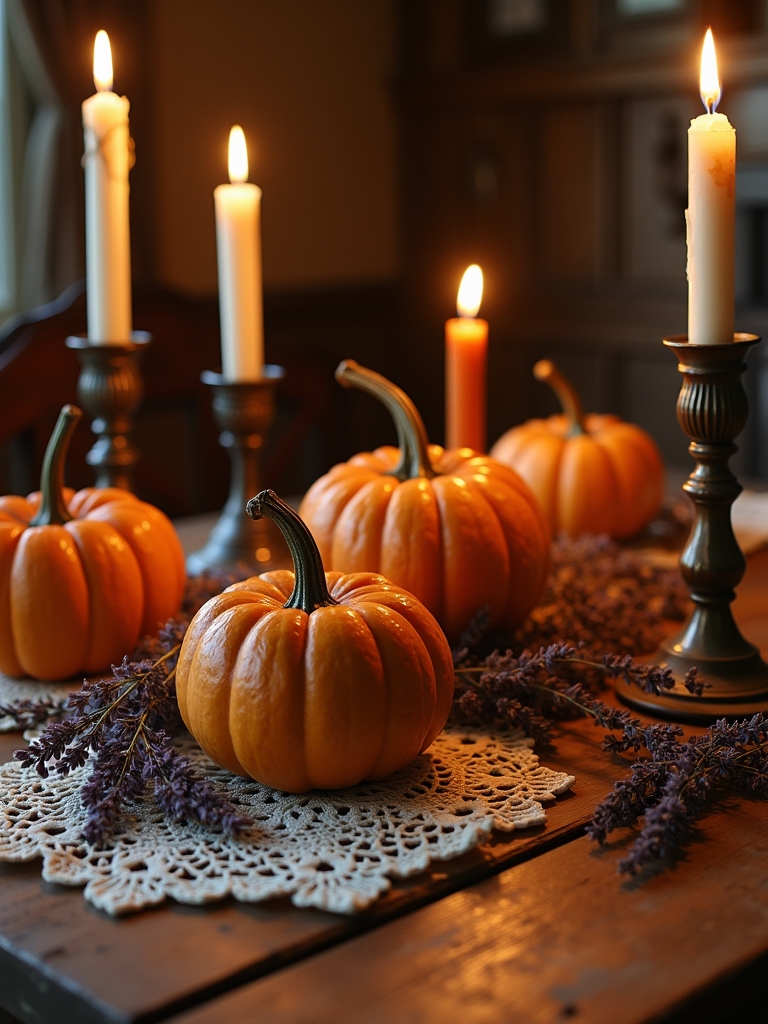 nostalgic candlelit halloween ambiance