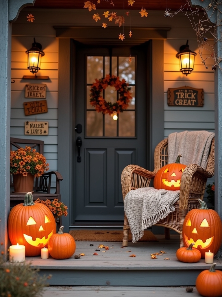 nostalgic halloween porch decorations