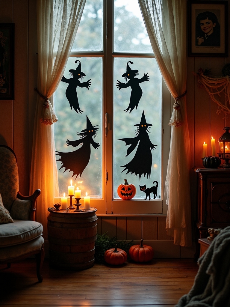 nostalgic halloween window clings