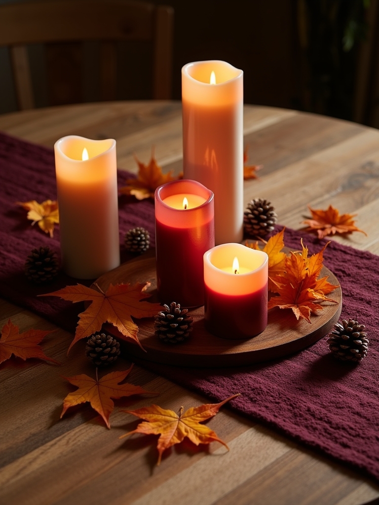 ombre candle centerpiece display