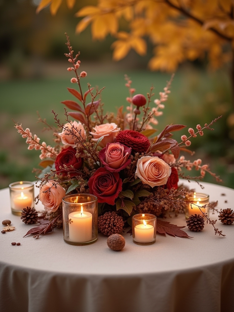ombre floral centerpiece design