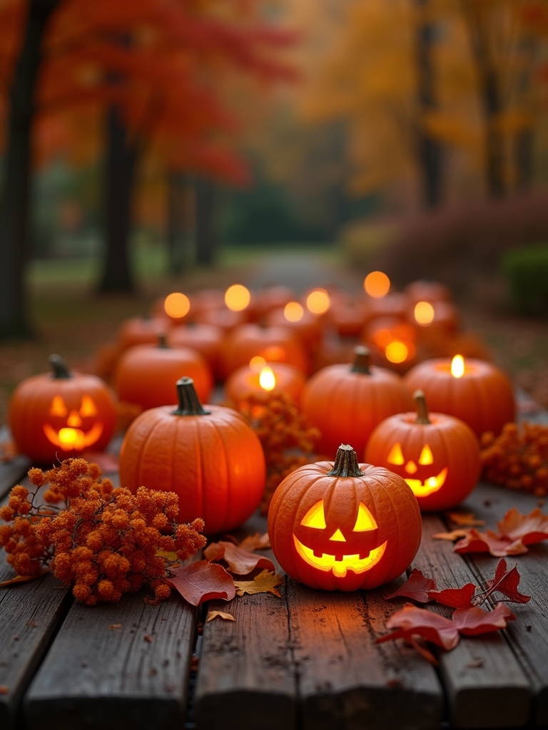 outdoor pumpkin lantern decor