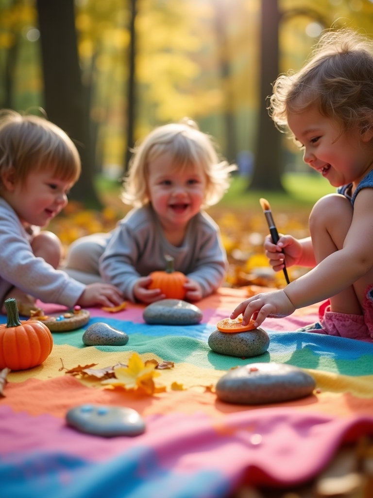 painting gratitude rocks together