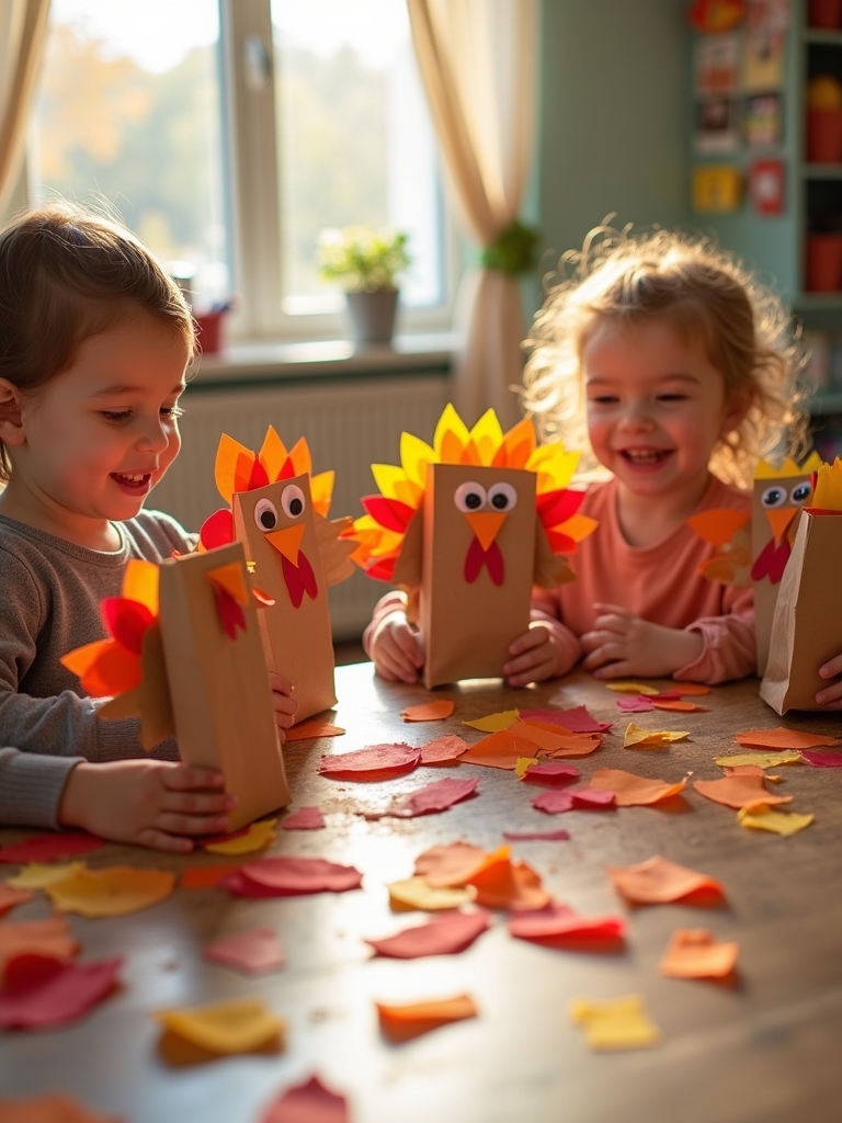 paper bag turkey puppet