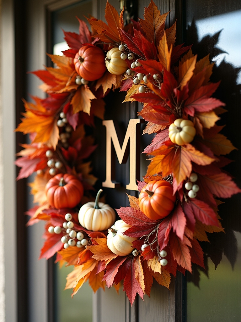 personalized autumn door decor