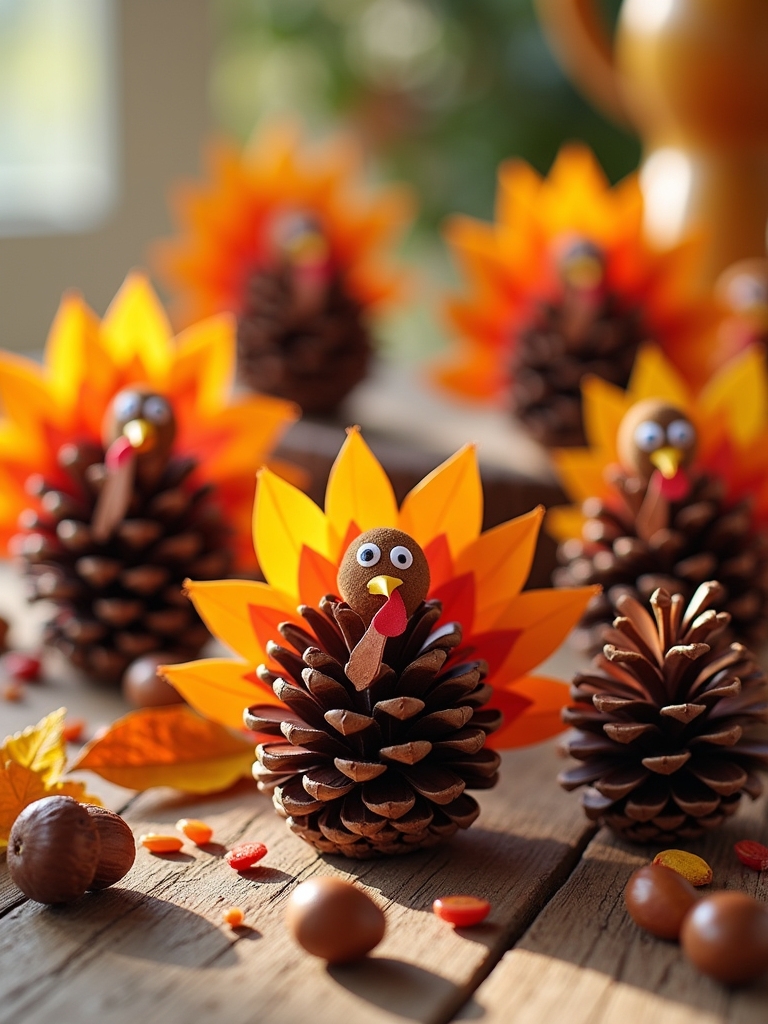 pine cone turkey decorations