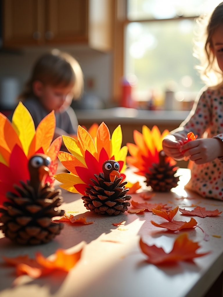 pinecone turkey crafting activity