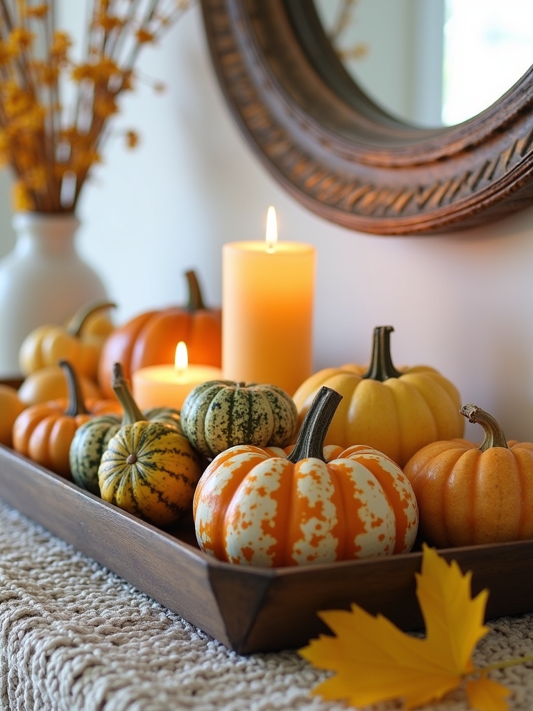 playful autumn entryway decor
