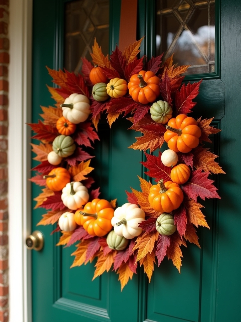 playful autumn pumpkin wreath