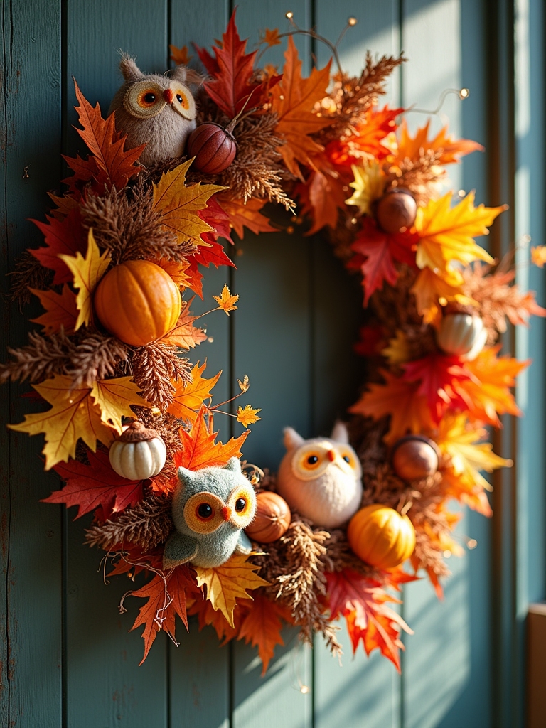 playful fall garden wreath