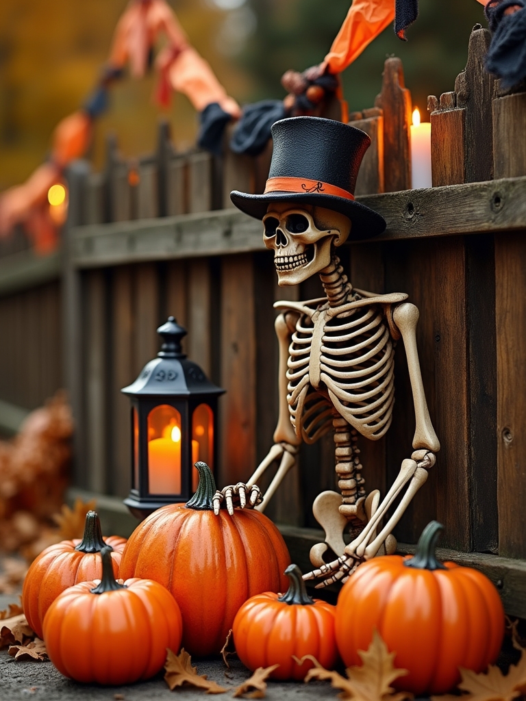 playful vintage skeleton decor