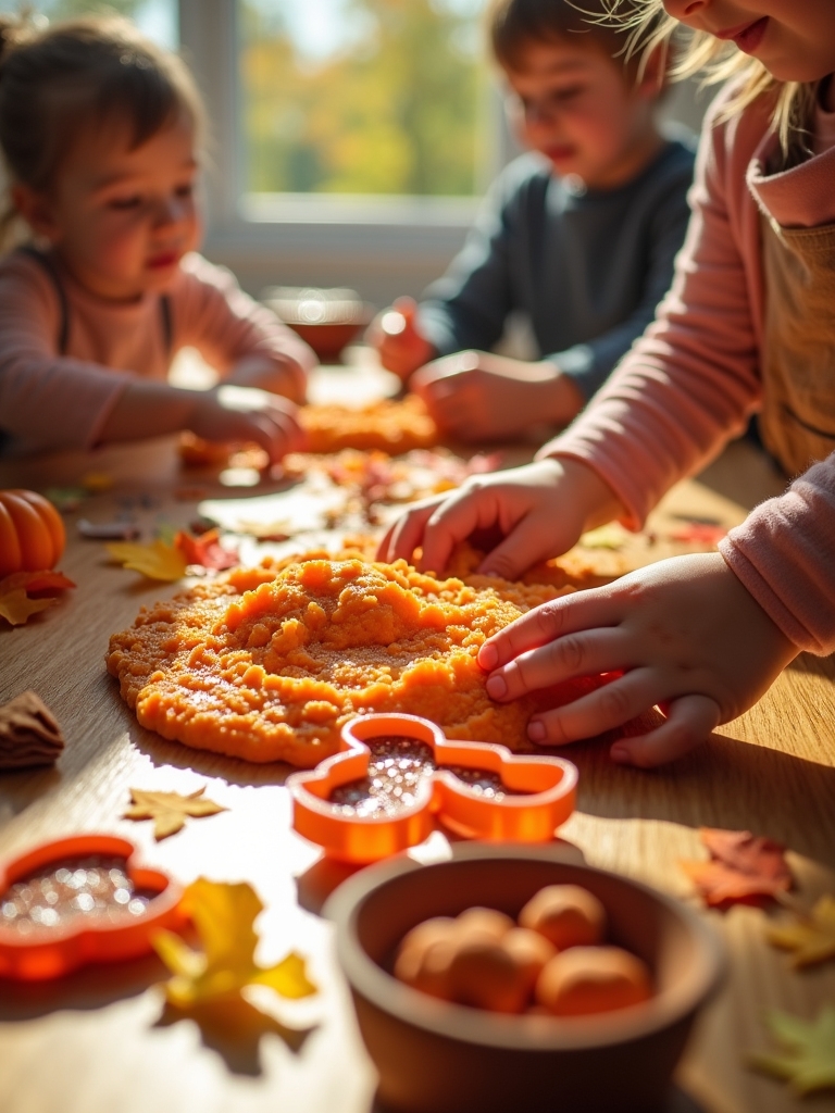 pumpkin scented sensory playdough