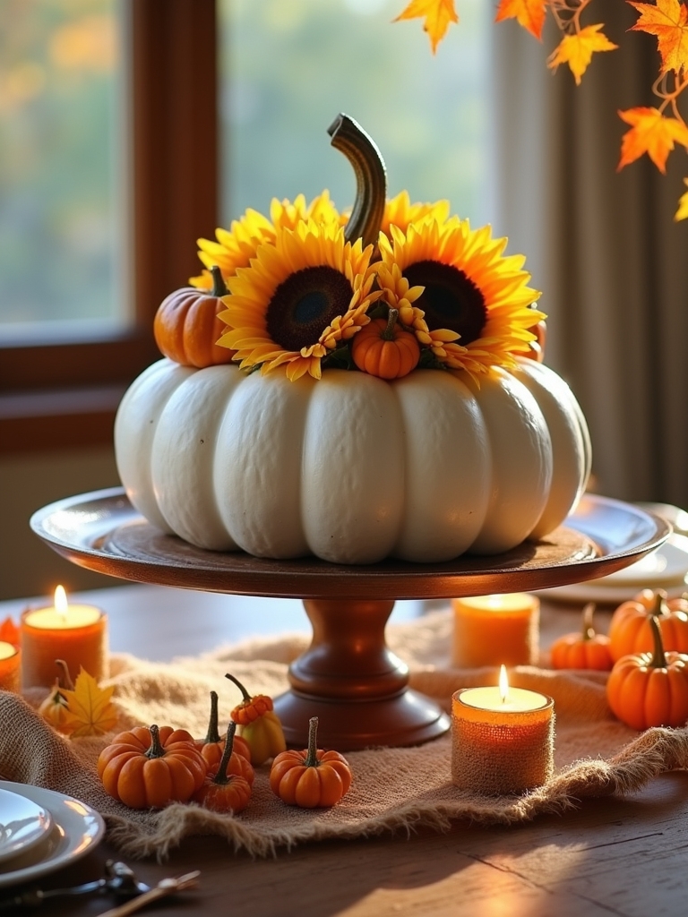 repurposed pumpkin cake stand