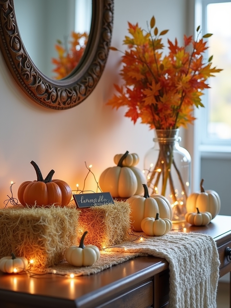 rustic fall entryway charm