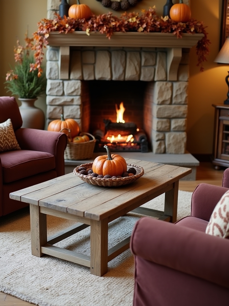 rustic furniture enhances warmth