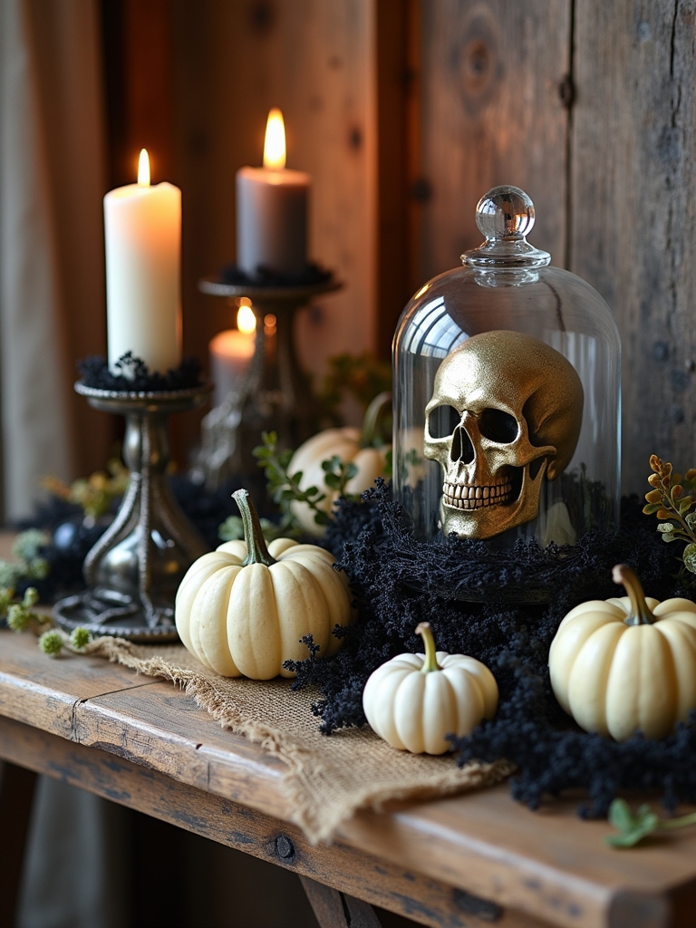 rustic wooden halloween decor