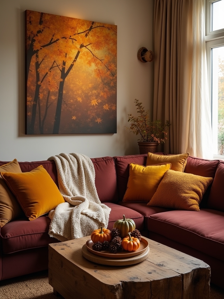 seasonal artwork enhances warmth
