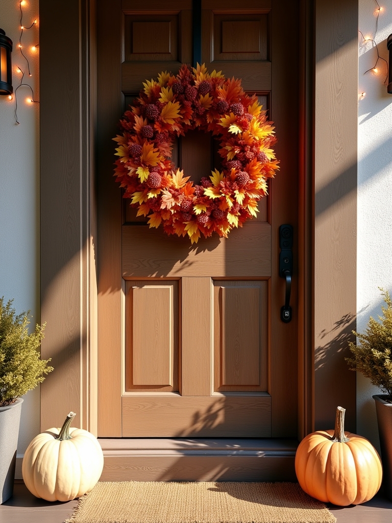 seasonal charm through wreaths