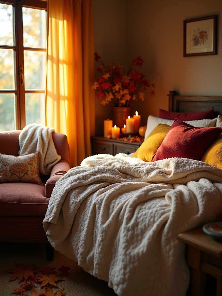 seasonal cozy scented candles