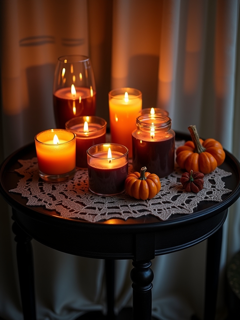 seasonal scented candle ambiance