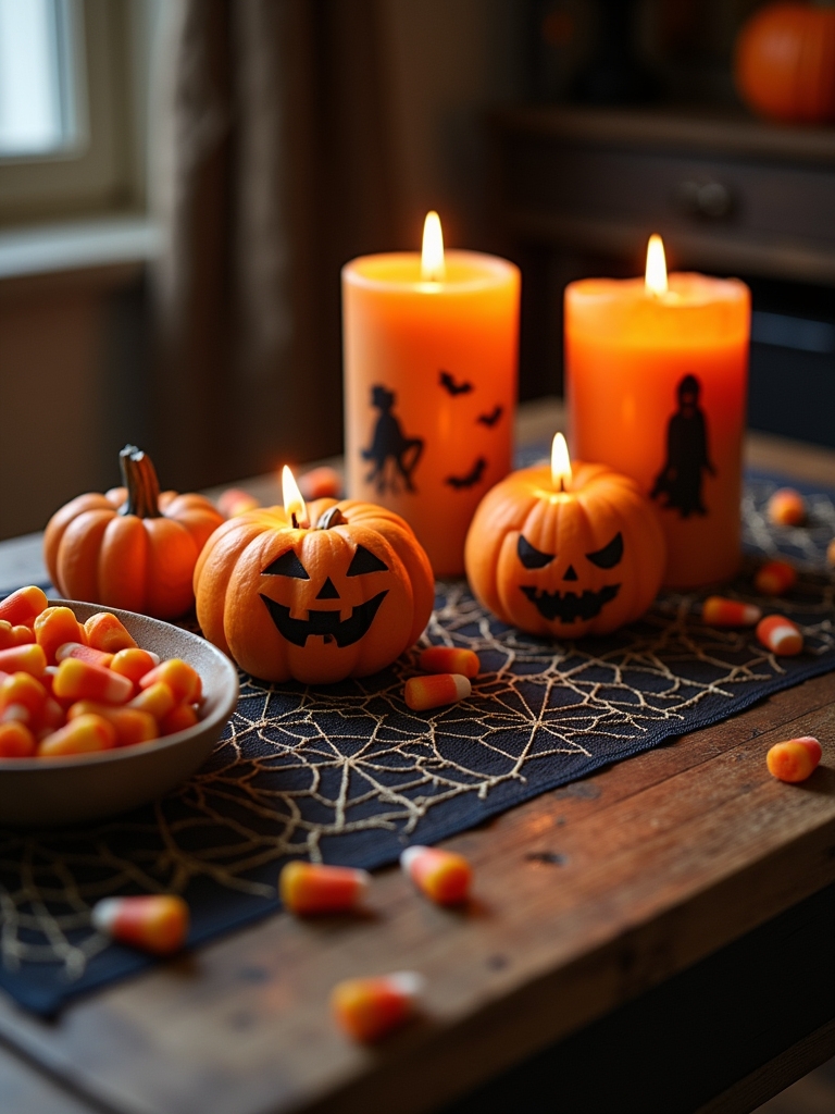 seasonal scented candle ambiance