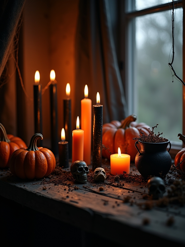 spooky candle arrangement ideas