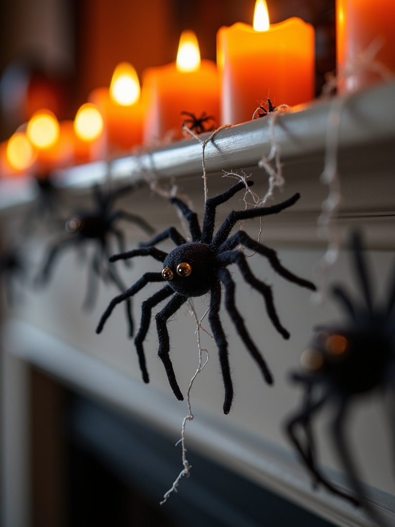 spooky diy spider garland