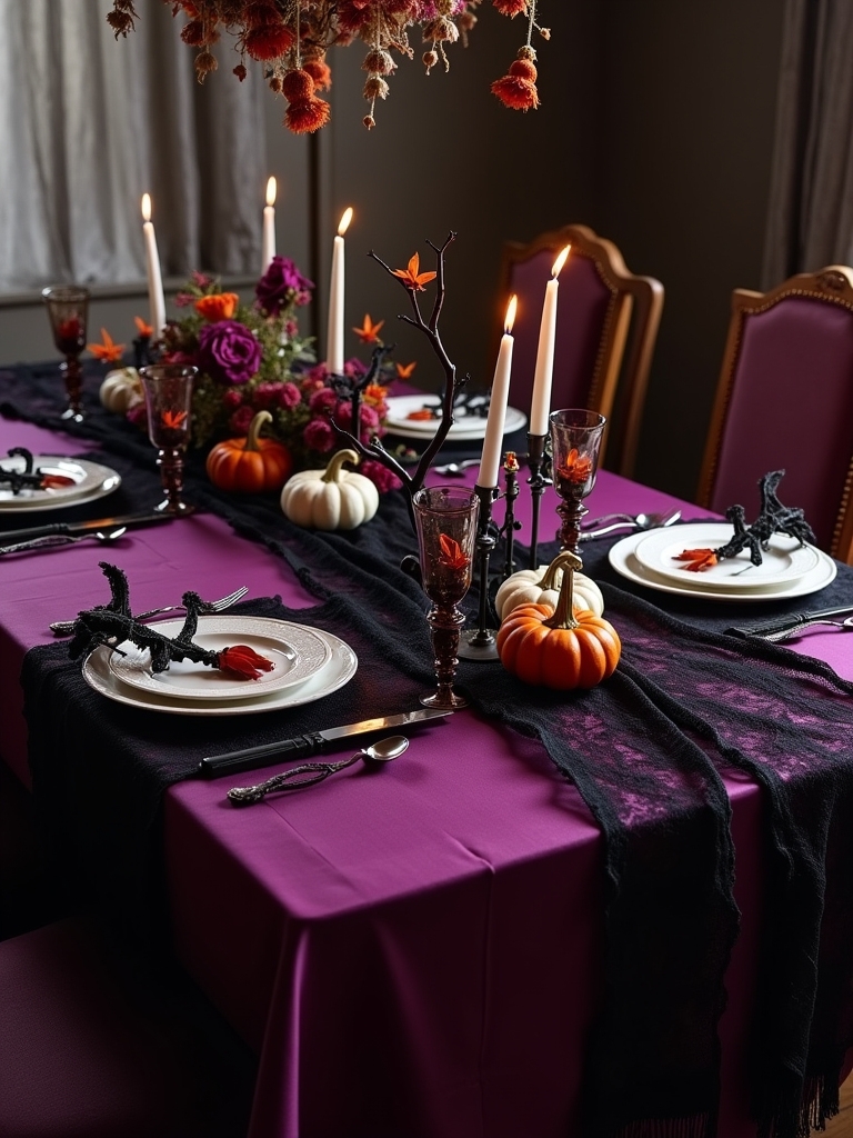 spooky halloween table decor