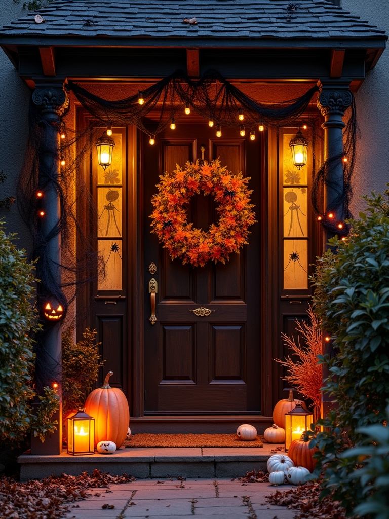 spooky halloween wreath design