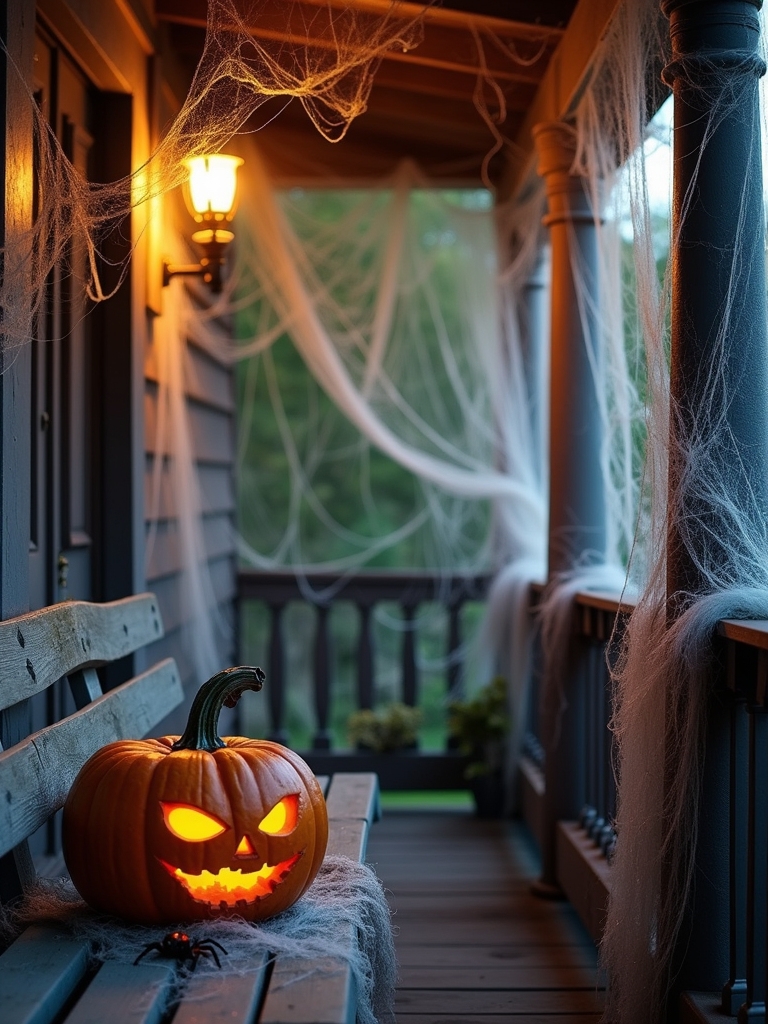 spooky porch decorations spiders
