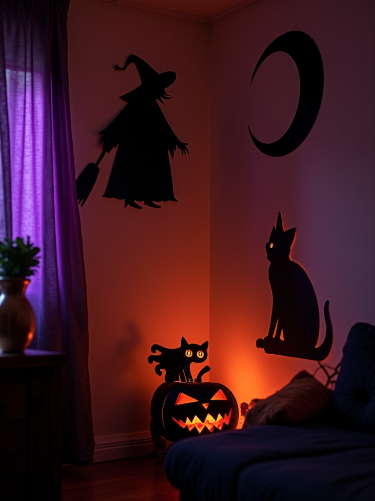spooky silhouette halloween decor