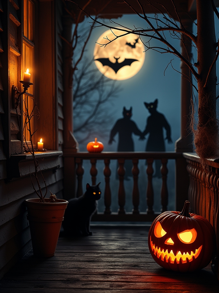 spooky silhouette halloween decor