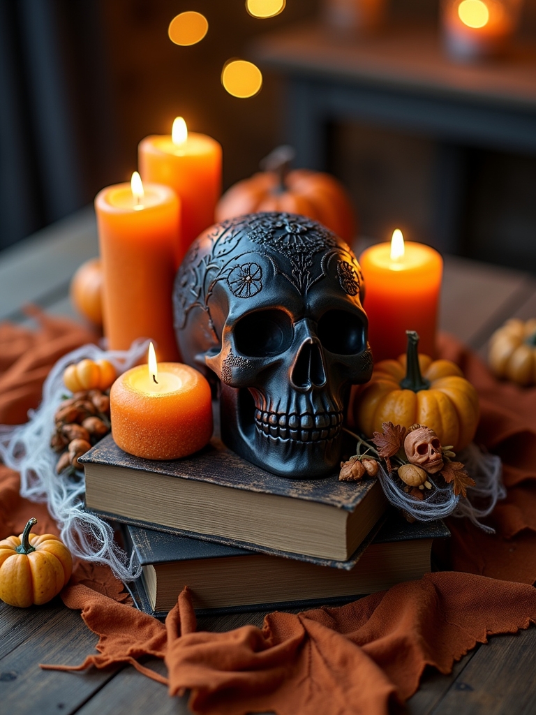 spooky skull centerpiece ideas