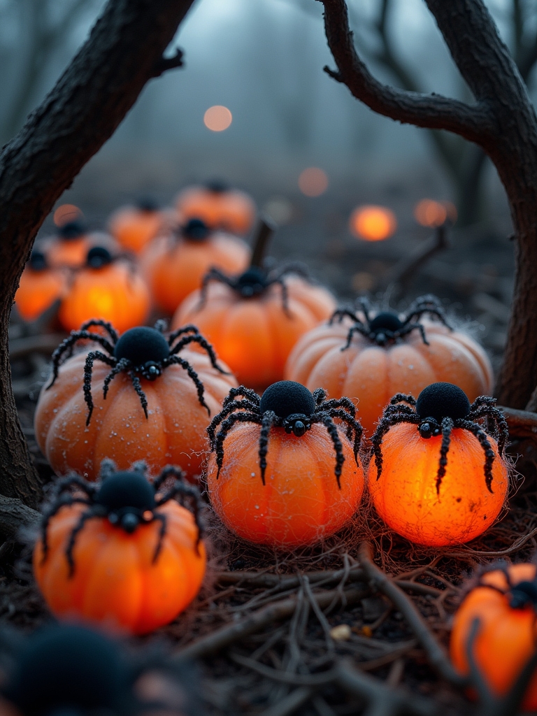 spooky spider pumpkin designs