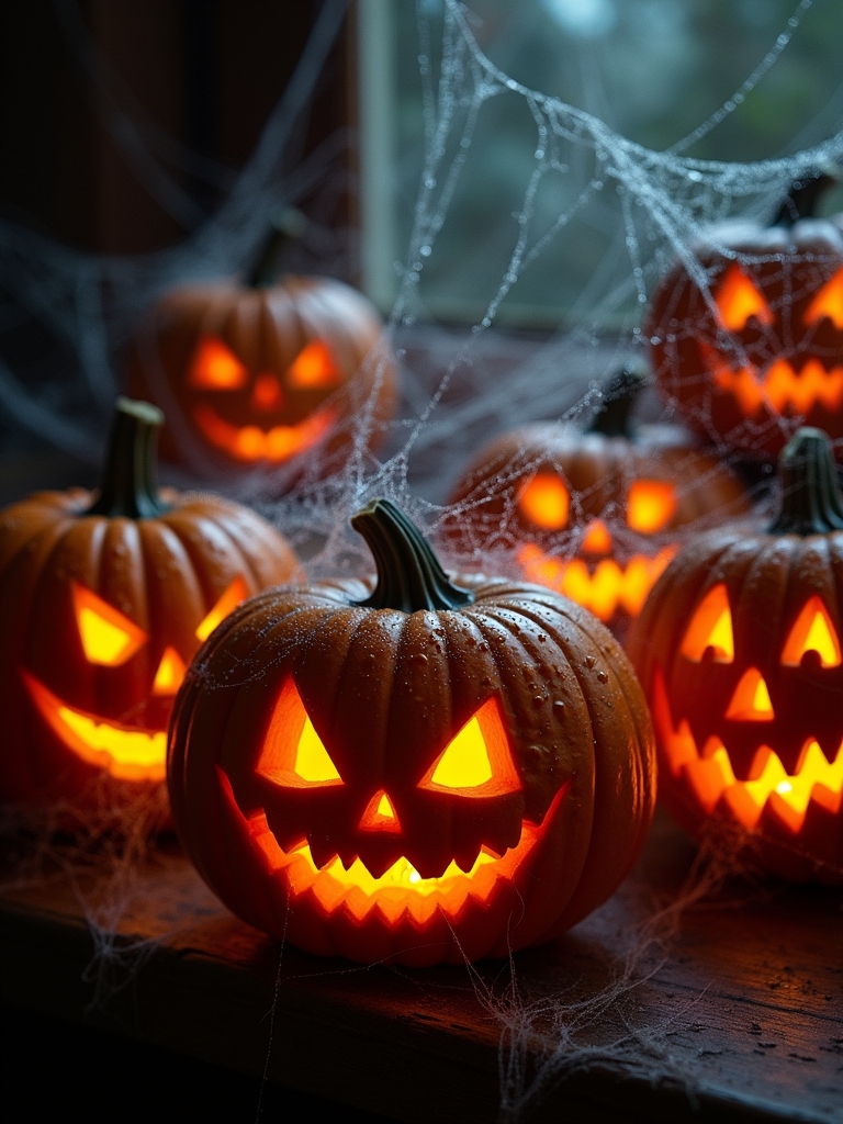 spooky spider web decoration