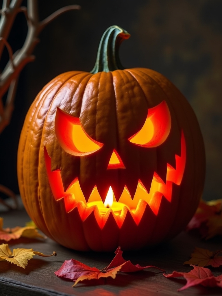 spooky vampire pumpkin decor
