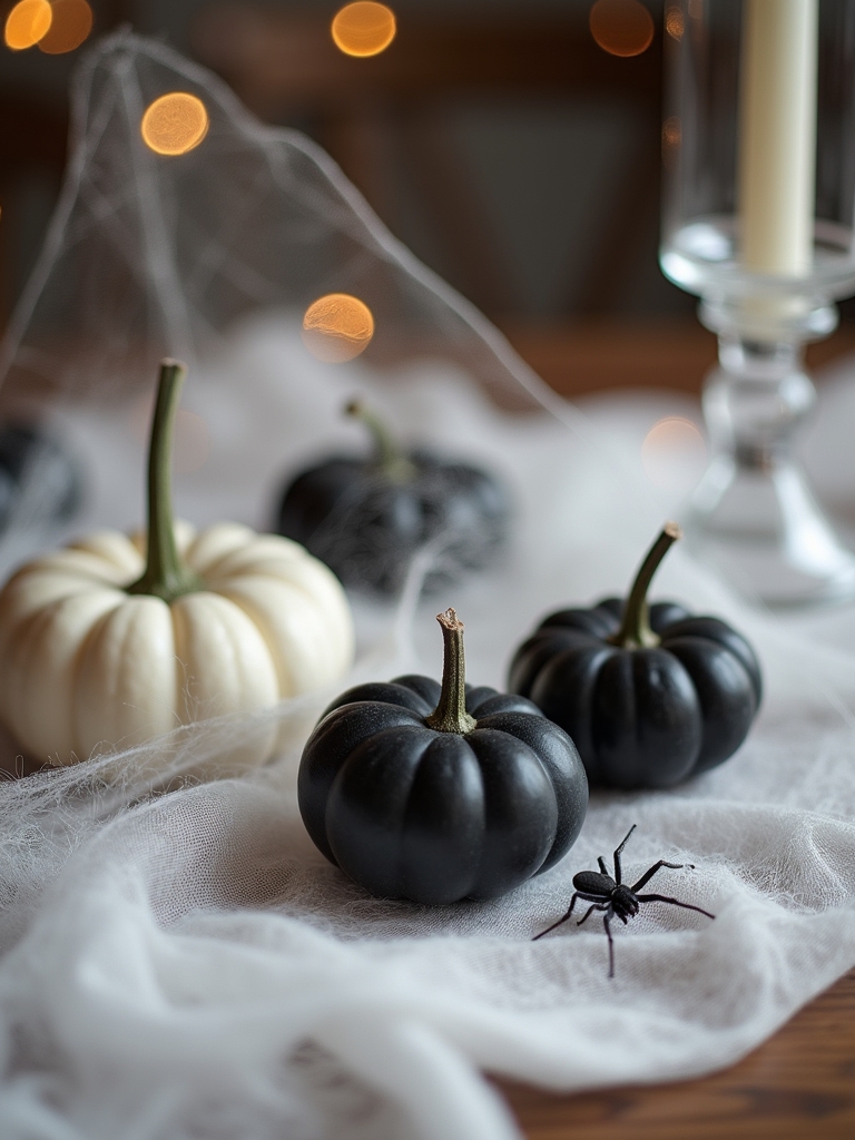 subtle spider web decorations
