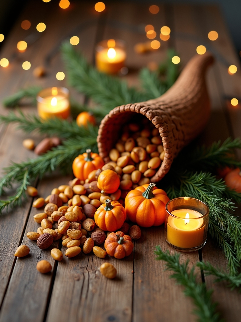 thanksgiving floral candle centerpiece