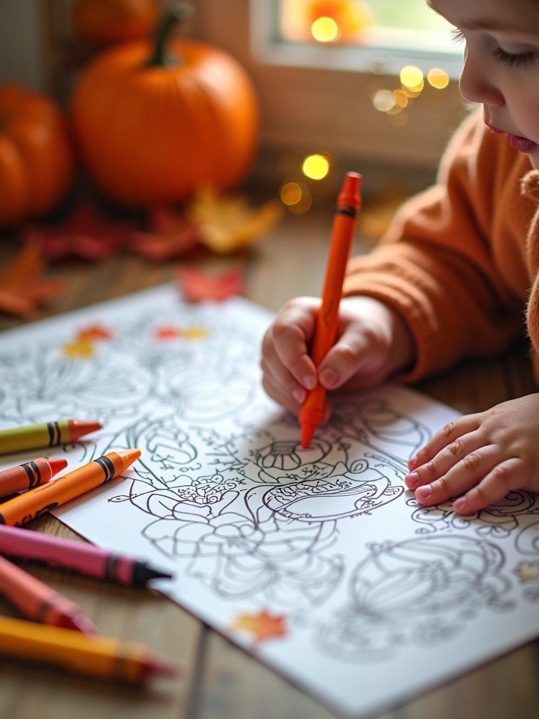 thanksgiving themed coloring fun