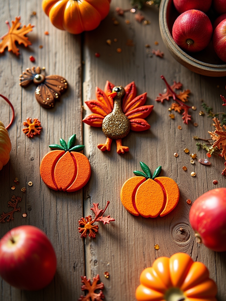 thanksgiving themed fridge decorations